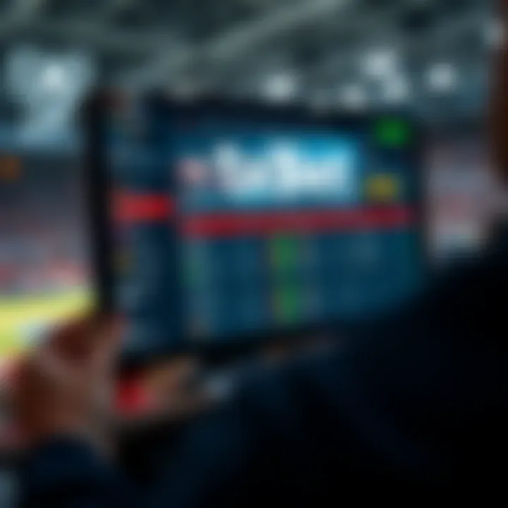 User interface of 1xbet platform showcasing betting options