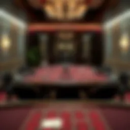 A visual representation of a baccarat table setup