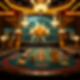 A luxurious baccarat casino table setup