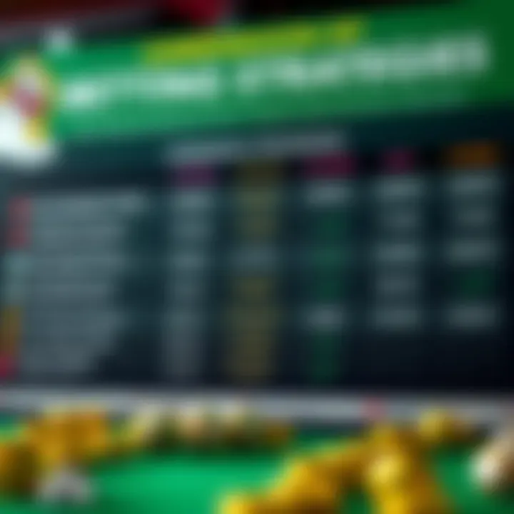 Comparison of Betting Strategies Comparison chart of different betting strategies