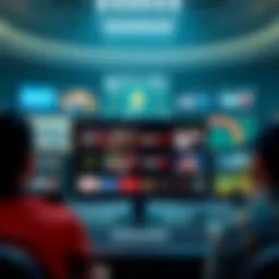 Illustration of online betting platforms showcasing various options