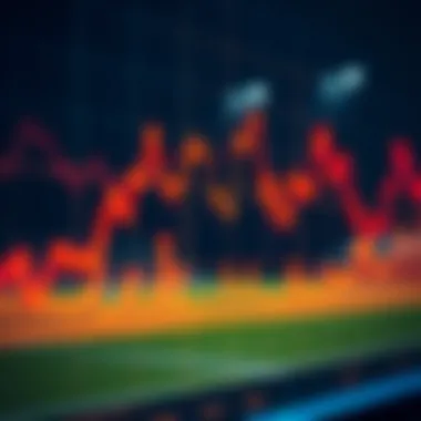 Graph showing betting odds fluctuations in real time