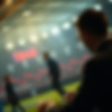 Graphical representation of betting trends over time.