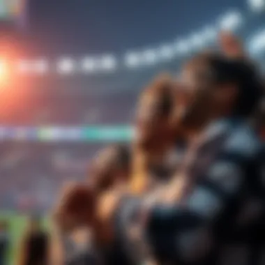 Fans cheering passionately at the stadium