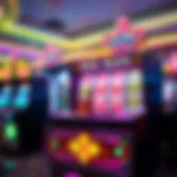 Elegant design of a slot machine featuring vibrant colors and intricate graphics