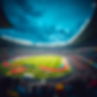 An iconic stadium in Bulgaria showcasing the vibrant atmosphere of local football matches