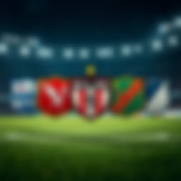 Team Competition in Bulgarian Football League A collage of team logos representing the fierce competition within the Bulgarian league