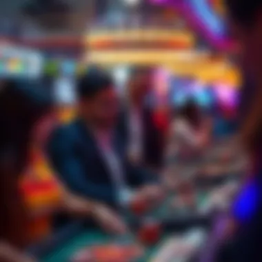 User Engagement in Casino Platforms Illustration depicting user interactions in a gaming setting