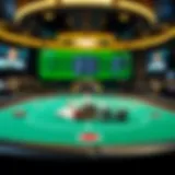 Revolutionizing Poker with Digital Assets A digital poker table showcasing cryptocurrency transactions