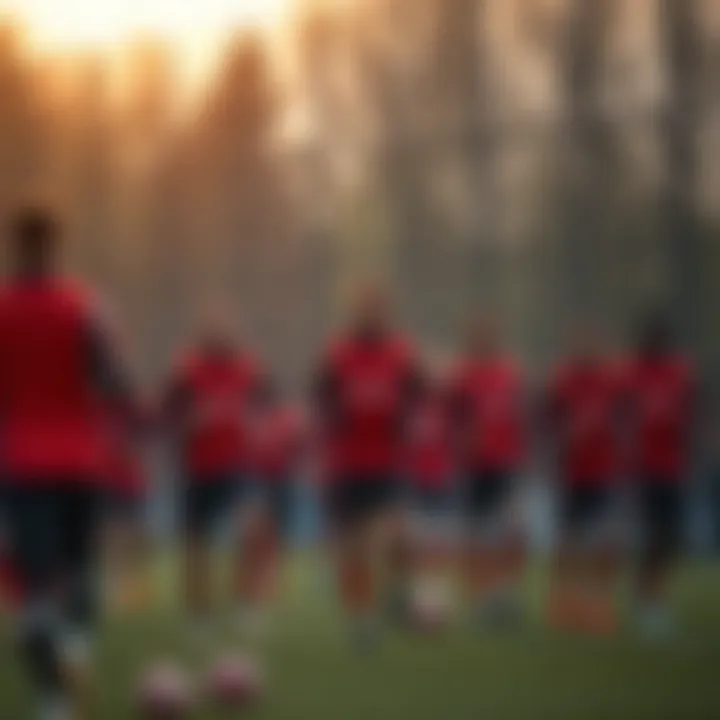 Current squad training session of Dundee United FC