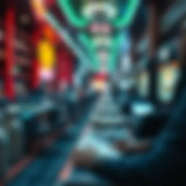 An intricate timeline showcasing the evolution of online gambling.