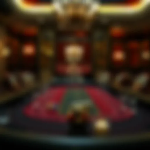 The elegance of a baccarat table set up for high-stakes play