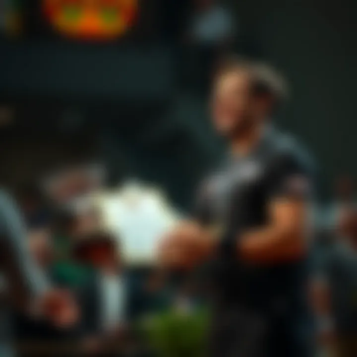 Recognition of Excellence Fabio Fognini receiving an award