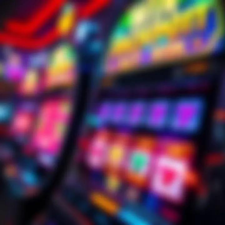 A vibrant slot machine showcasing a jackpot win