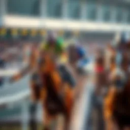 Dynamic horse racing scene showcasing the thrill of live broadcasting.