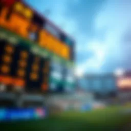 Live cricket score display on a digital platform