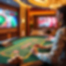 A sophisticated online casino interface showcasing live dealer options.