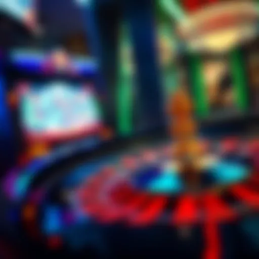 A vibrant roulette wheel in action, showcasing the excitement of live gaming.