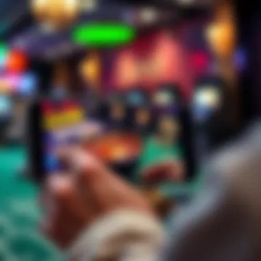 An immersive mobile casino gaming experience on a smartphone