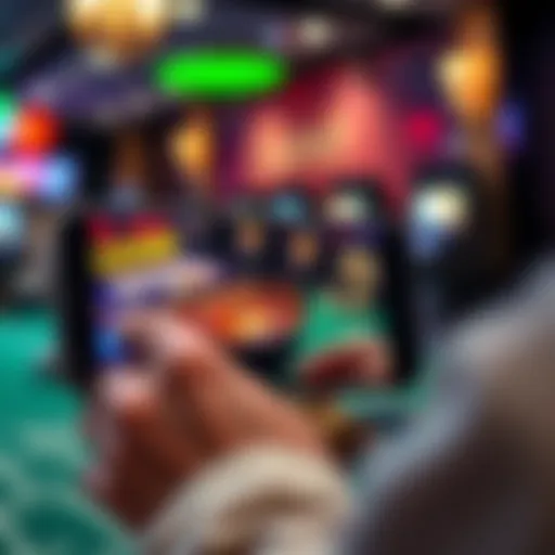 An immersive mobile casino gaming experience on a smartphone