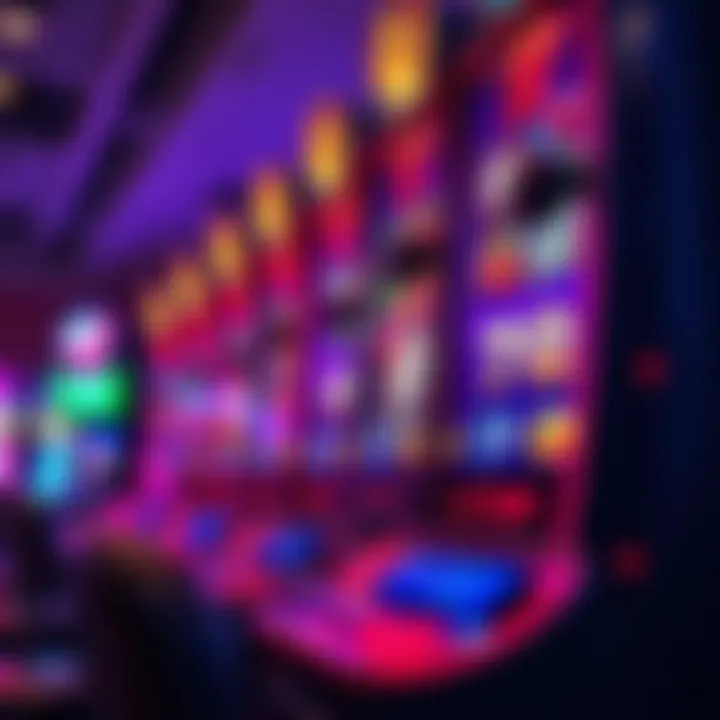 A modern online slot machine interface with vibrant graphics