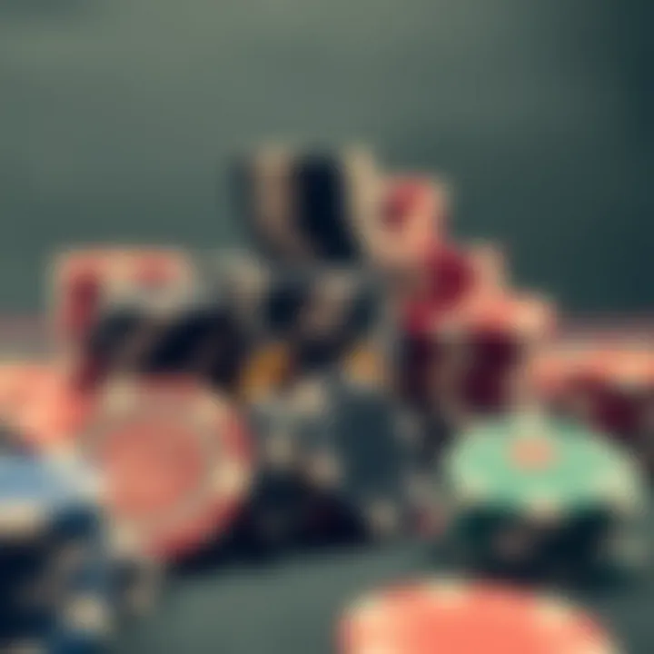 The Thrill of Poker Diverse poker chips arranged to symbolize the game’s excitement and challenges