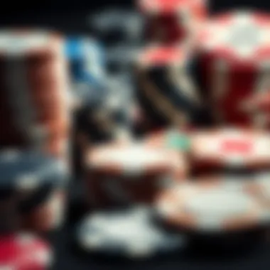 Diverse poker chip collection