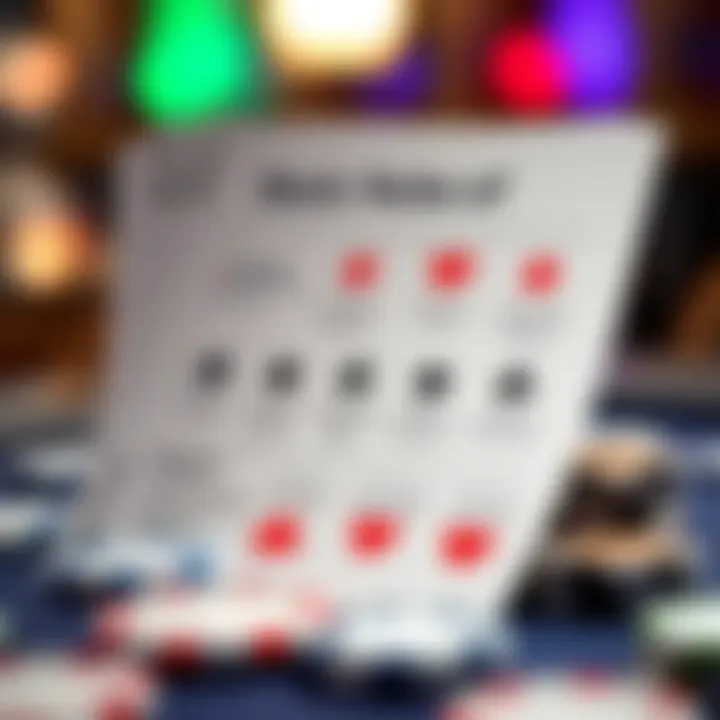 A diagram explaining the basic rules of poker