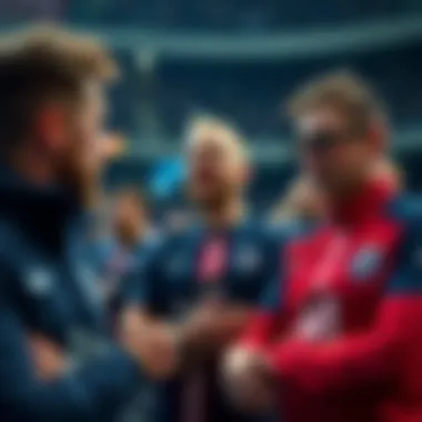 Fan reactions to the 23/24 PSG kit during a match