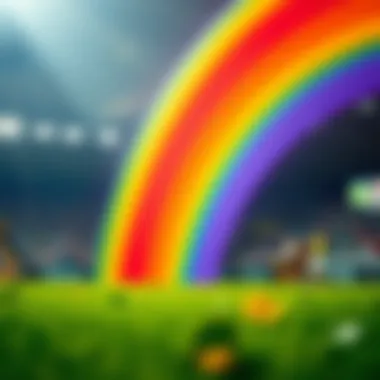 A vibrant rainbow symbolizing hope and luck in gambling.