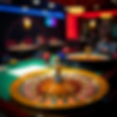 Strategic roulette betting options displayed on a table