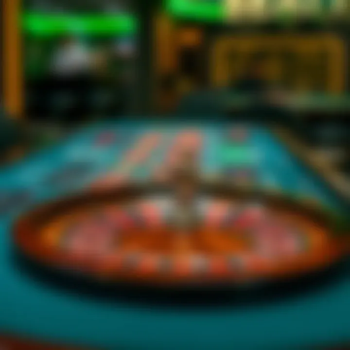 A strategic view of a roulette betting table highlighting various bet types