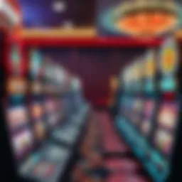 Diverse slot machines in a vibrant casino setting