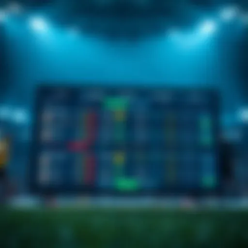 Live soccer betting interface showcasing real-time odds