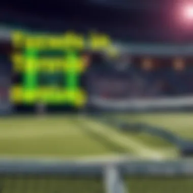 Graphical representation of betting trends in tennis