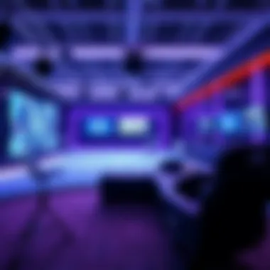 A high-tech broadcasting studio for tennis matches