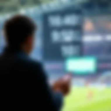 User engaging with live soccer match statistics