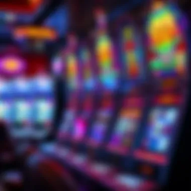Vibrant Video Poker Machine A close-up view of a video poker machine showcasing vibrant graphics