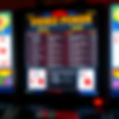 Understanding Video Poker Strategies A detailed layout of video poker rules and strategies on a digital screen