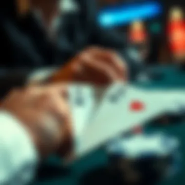 Close-up of a winning poker hand
